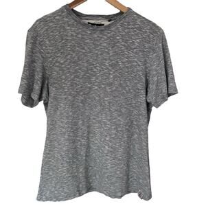 Barbour Gray Marled Cotton Crew Neck T-Shirt Men’s Large Made in Portugal